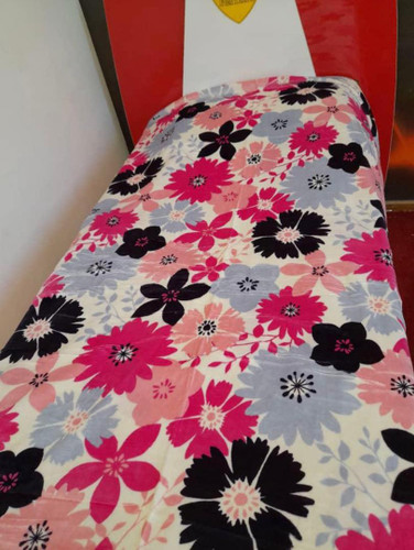 پتو ژله ای یک نفره گلدار