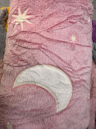 پتو شب نما یک نفره طرح ماه و ستاره 🌌