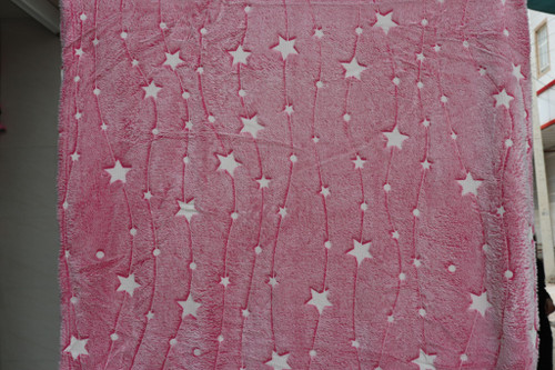 پتو شب نما دو نفره طرح ستاره ریسه ای صورتی 💫