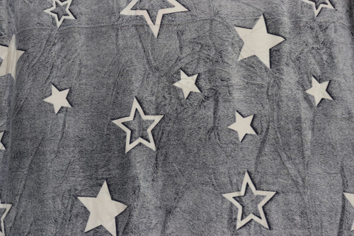 پتو شب نما دو نفره طرح ستاره طوسی پر رنگ💫