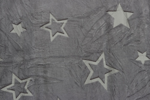 پتو شب نما یک نفره طرح ستاره طوسی کم رنگ💫