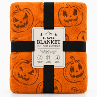 پتو نقره کوب طرح کدو هالووین 🎃